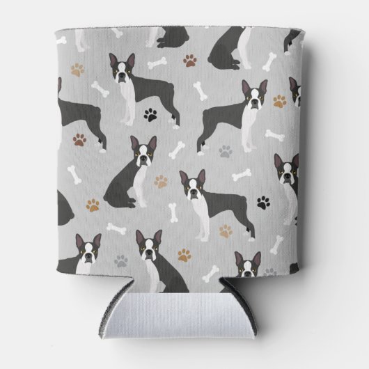 ボストンテリアボーンズ&ポーズクーラーボックス 缶クーラー (正面)