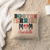 ボストンテリアママ名 クッション (ブランケット)
