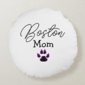 ボストンテリアマムポープリント ラウンドクッション (裏面)