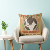 ボストンテリアメリークリスマス醜いセーター クッション (椅子)