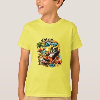 ボストンテリアライフイージーリビング Tシャツ