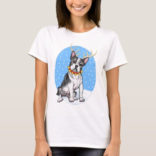 ボストンテリアレイリアトインデア Tシャツ (正面)