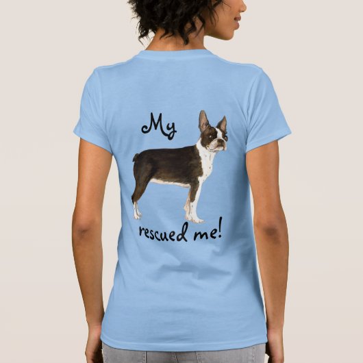 ボストンテリアレスキューTシャツ Tシャツ (裏面)