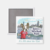 ボストンテリアワディッドピッサーギア マグネット (正面/裏面)