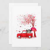 ボストンテリアワレンティーンズデイギフトドッグスレッドトラック セーブザデート (正面/裏面)