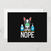 ボストンテリアワントゥデイ顔マスクハンドサニタイザ ポストカード (正面/裏面)