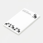 ボストンテリアーズかわいい白黒の犬がポストイット  ポストイット (アングル)