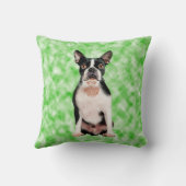 ボストンテリアードッグアートポートレート クッション (裏面)