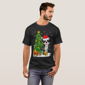 ボストンテリアードッグクリスマスツリーサンタ Tシャツ (正面フル)