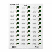 ボストンテリアードッグクリスマスブルズ差出人住所 ラベル (フルシート)