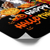 ボストンテリアードッグハッピーハローウィン感謝祭Ch ポスター (角)