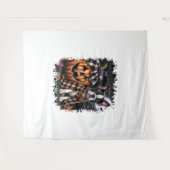 ボストンテリアードッグハロウィーン タペストリー (正面(横))