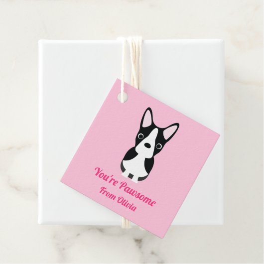 ボストンテリアードッグバレンタインデー フェイバータグ (インサイチュ)