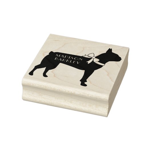 ボストンテリアードッグパピー ラバースタンプ (スタンプ)