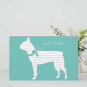 ボストンテリアードッグパピー 便箋 (スタンド正面)