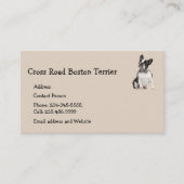 ボストンテリアードッグペットアニマルビジネスカードマーニュ 名刺 (正面)