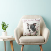 ボストンテリアードッグママフローラ クッション (椅子)