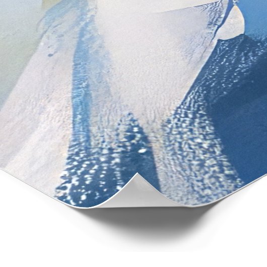 ボストンテリアードッグライディングオートバイクリスマス ポスター (角)