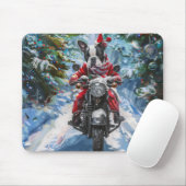 ボストンテリアードッグライディングオートバイクリスマス マウスパッド (マウス)