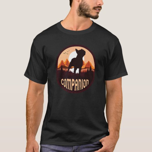 ボストンテリアードッグレトロ1 Tシャツ (正面)