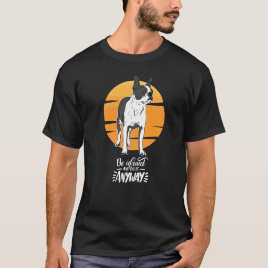 ボストンテリアードッグヴィンテージ Tシャツ (正面)