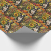 ボストンテリアードッグ秋の収穫感謝祭 ラッピングペーパー (角)