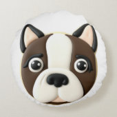 ボストンテリアードッグ3D インスパイア ラウンドクッション (裏面)