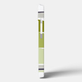 ボストンテリアードッグ – 緑の幾何学的 Case-Mate iPhoneケース (裏面 / 左)