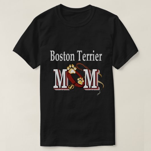 ボストンテリアードッグMOM Tシャツ (デザイン正面)