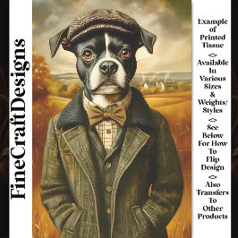 ボストンテリアーポートレートインランドスケープCG8デコページ 薄葉紙