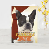 ボストンテリアー父のデイカード カード (黄色い花)