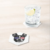 ボストンテリアー7月の4thドッグラバーメリカUSA ペーパーコースター (インサイチュ)