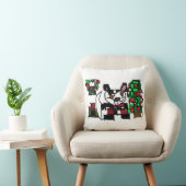 ボストンテリア冬 クッション (椅子)