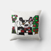 ボストンテリア冬 クッション (裏面)