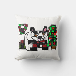 ボストンテリア冬 クッション