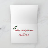 ボストンテリア及びサンタのクリスマスの漫画3 シーズンカード (内部)