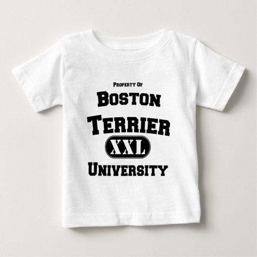 ボストンテリア大学財産 ベビーTシャツ (正面)