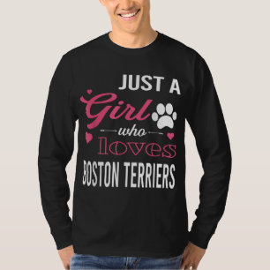 ボストンテリア女子犬Peが大好きな女の子だけ Tシャツ
