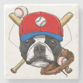 ボストンテリア好きのストーンコースター|ラバー ストーン ストーンコースター (正面)