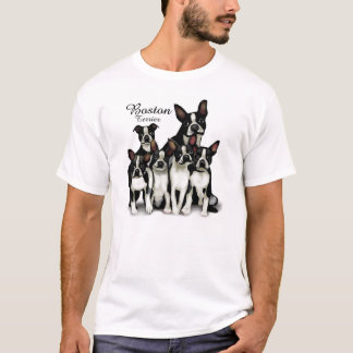 ボストンテリア家族犬 Tシャツ