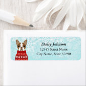 ボストンテリア差出人住所ラベル ラベル (インサイチュ)