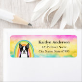 ボストンテリア差出人住所ラベル ラベル (インサイチュ)