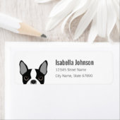 ボストンテリア差出人住所ラベル ラベル (インサイチュ)