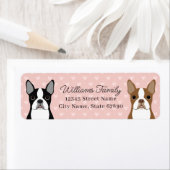 ボストンテリア差出人住所ラベル ラベル (インサイチュ)