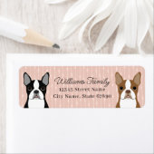 ボストンテリア差出人住所ラベル ラベル (インサイチュ)