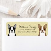 ボストンテリア差出人住所ラベル ラベル (インサイチュ)