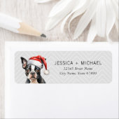 ボストンテリア差出人住所ラベル ラベル (インサイチュ)