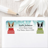 ボストンテリア差出人住所ラベル ラベル (インサイチュ)