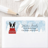 ボストンテリア差出人住所ラベル ラベル (インサイチュ)