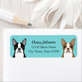 ボストンテリア差出人住所ラベル ラベル (インサイチュ)